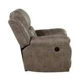 Hazen Brown Microfiber Rocker Reclining Chair