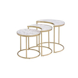 Anpay Faux Marble Top & Gold Finish Coffee Table