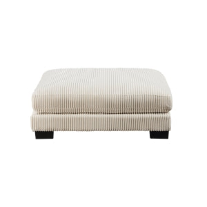 Traverse Beige Corduroy Ottoman