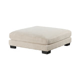 Traverse Beige Corduroy Ottoman