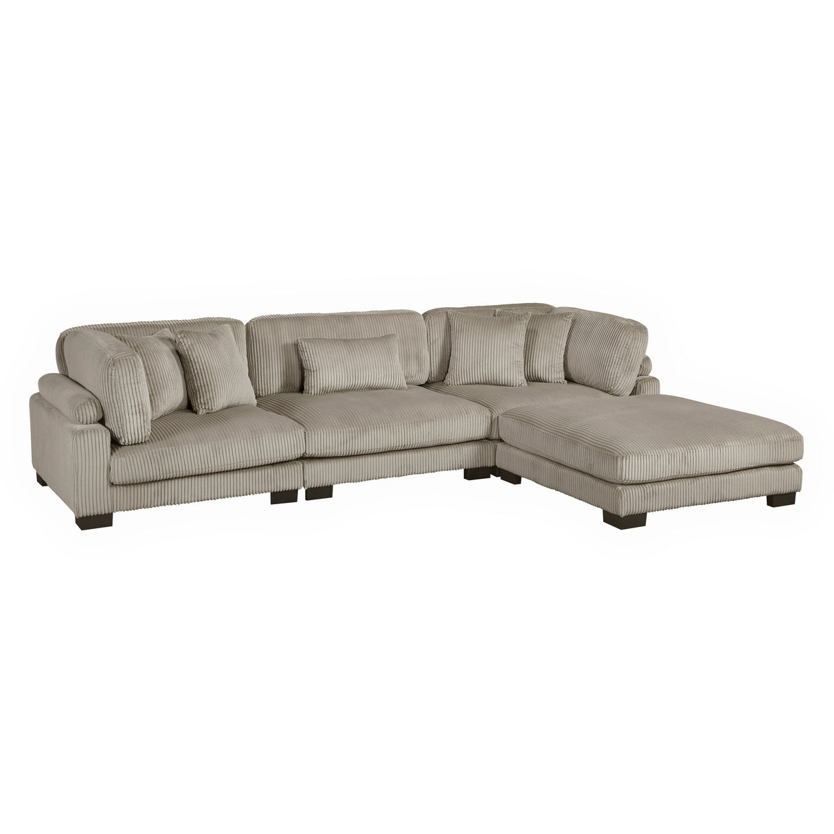 4-Piece Modular Sectional With Ottoman