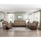 Glendale Brown Microfiber Glider Reclining Chair