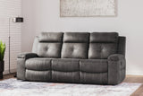 Jesolo Dark Gray Reclining Sofa