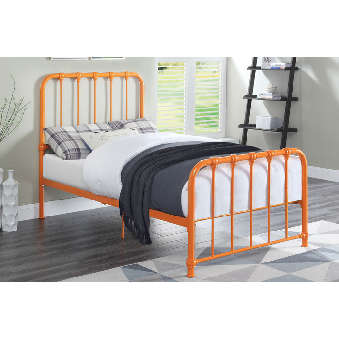 Bethany Orange Twin Metal Platform Bed