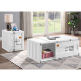 Cargo White Finish Coffee Table