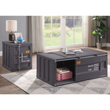 Cargo Gunmetal Finish Coffee Table