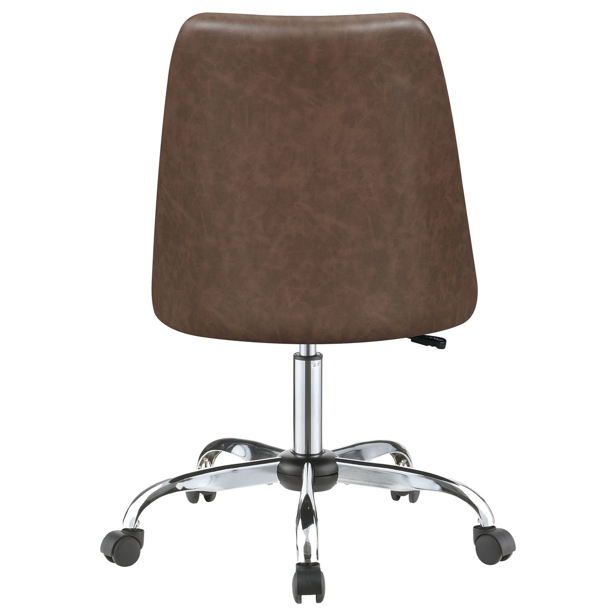 Althea Upholstered Tufted Back Office Chair Brown And Chrome