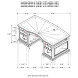 Hartshill Burnished Oak 72-Inch 7-Drawer Executive Desk