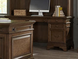 Hartshill Burnished Oak 66-Inch 5-Drawer Credenza Office Desk Burnish