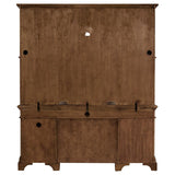 Hartshill Burnished Oak 66-Inch 5-Drawer Credenza With Hutch