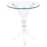 Emmett Round Accent Table Clear