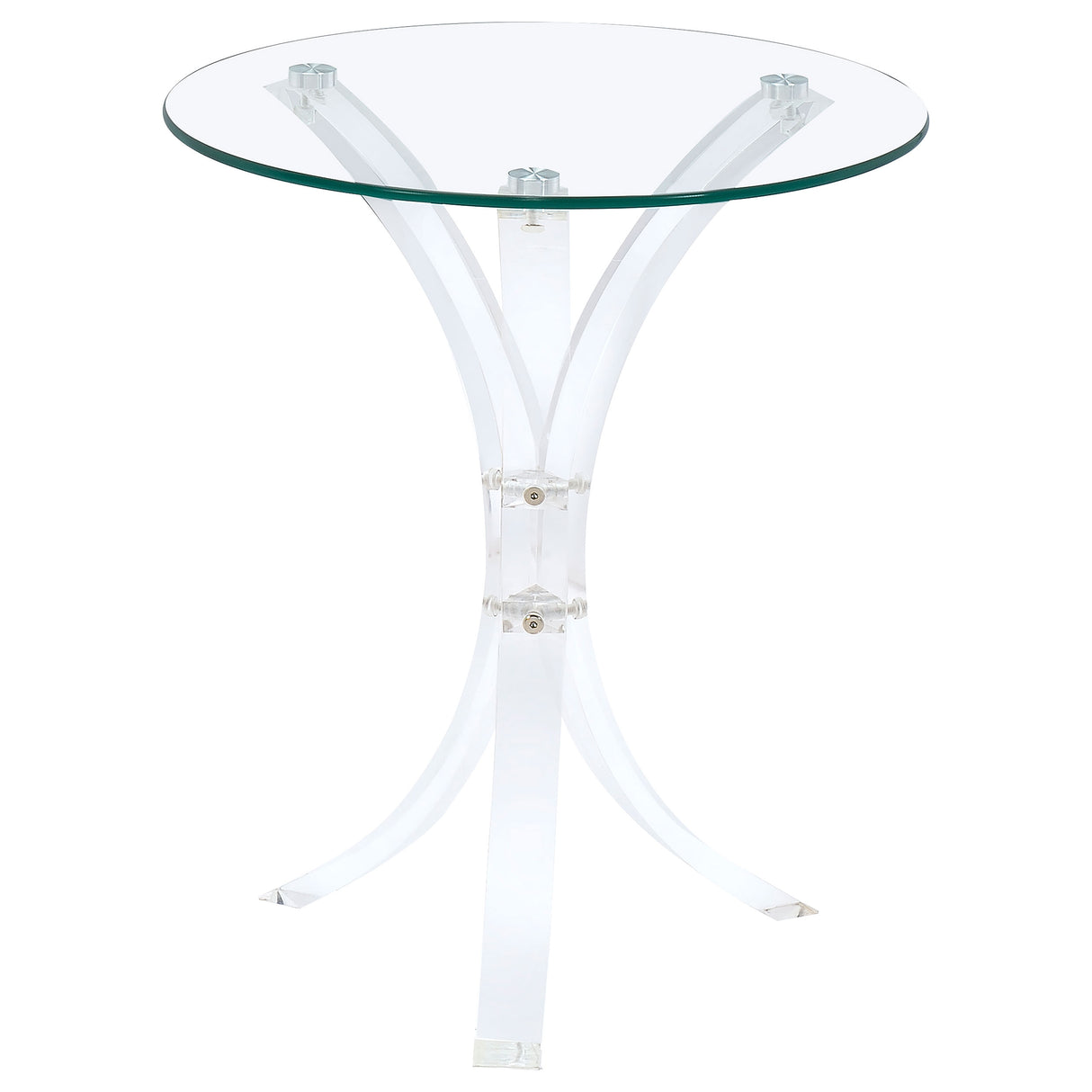 Emmett Round Accent Table Clear