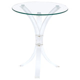 Emmett Round Accent Table Clear