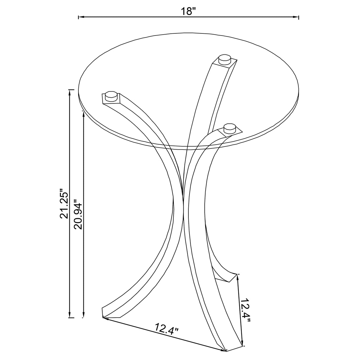 Emmett Round Accent Table Clear