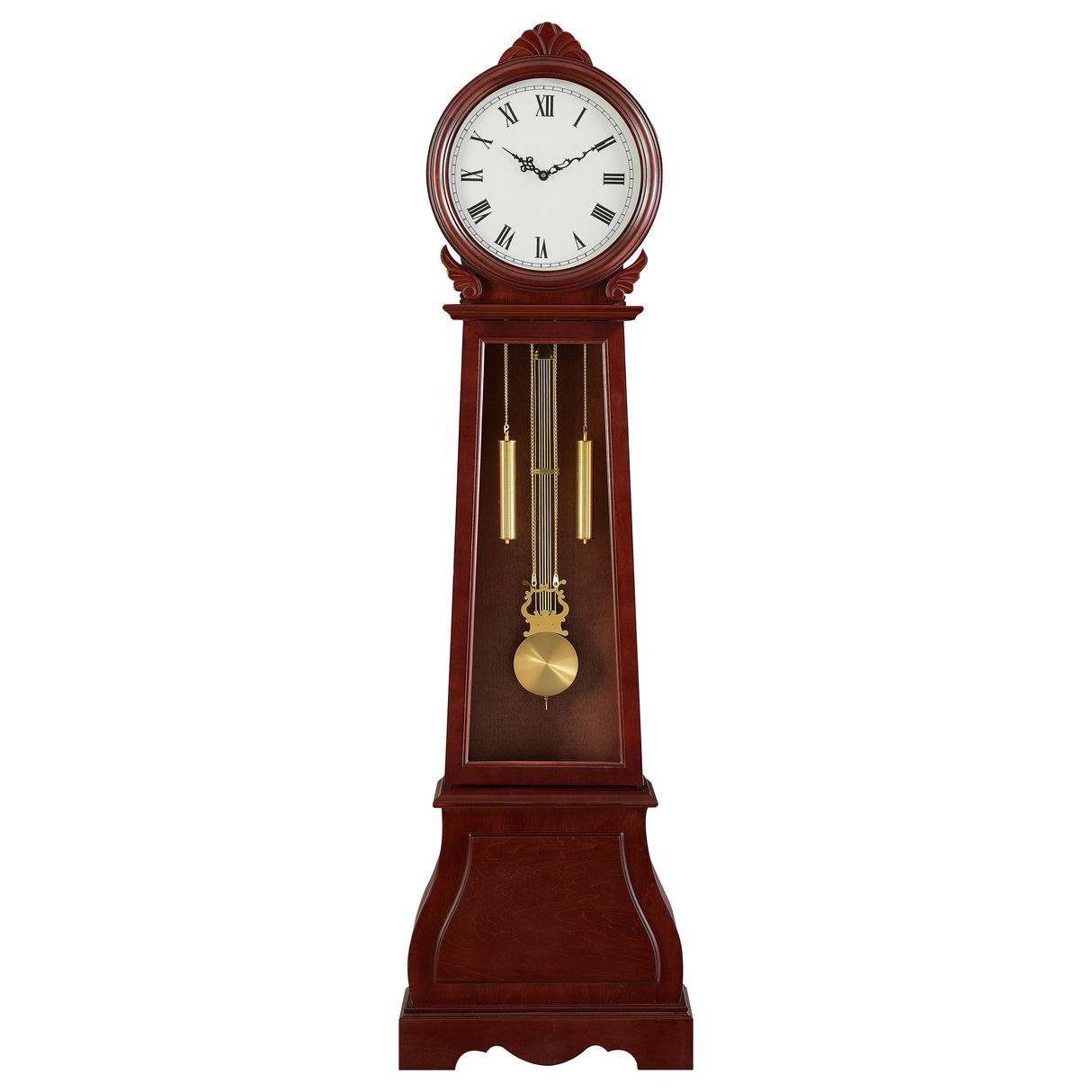 Narcissa Grandfather Clock With Chime Brown Red