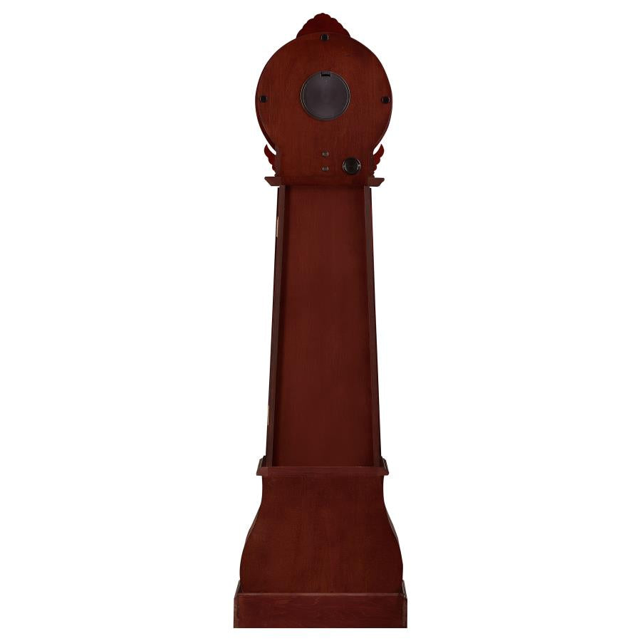 Narcissa Grandfather Clock With Chime Brown Red