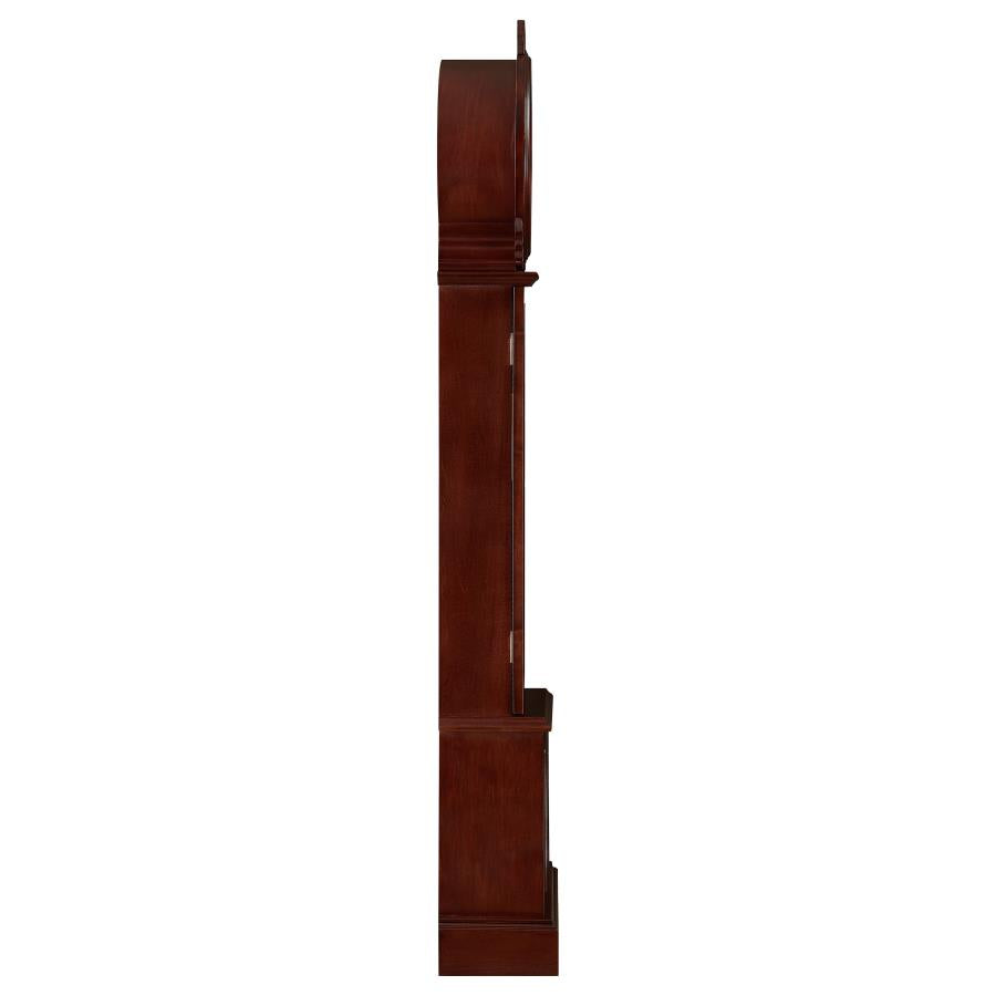 Narcissa Grandfather Clock With Chime Brown Red