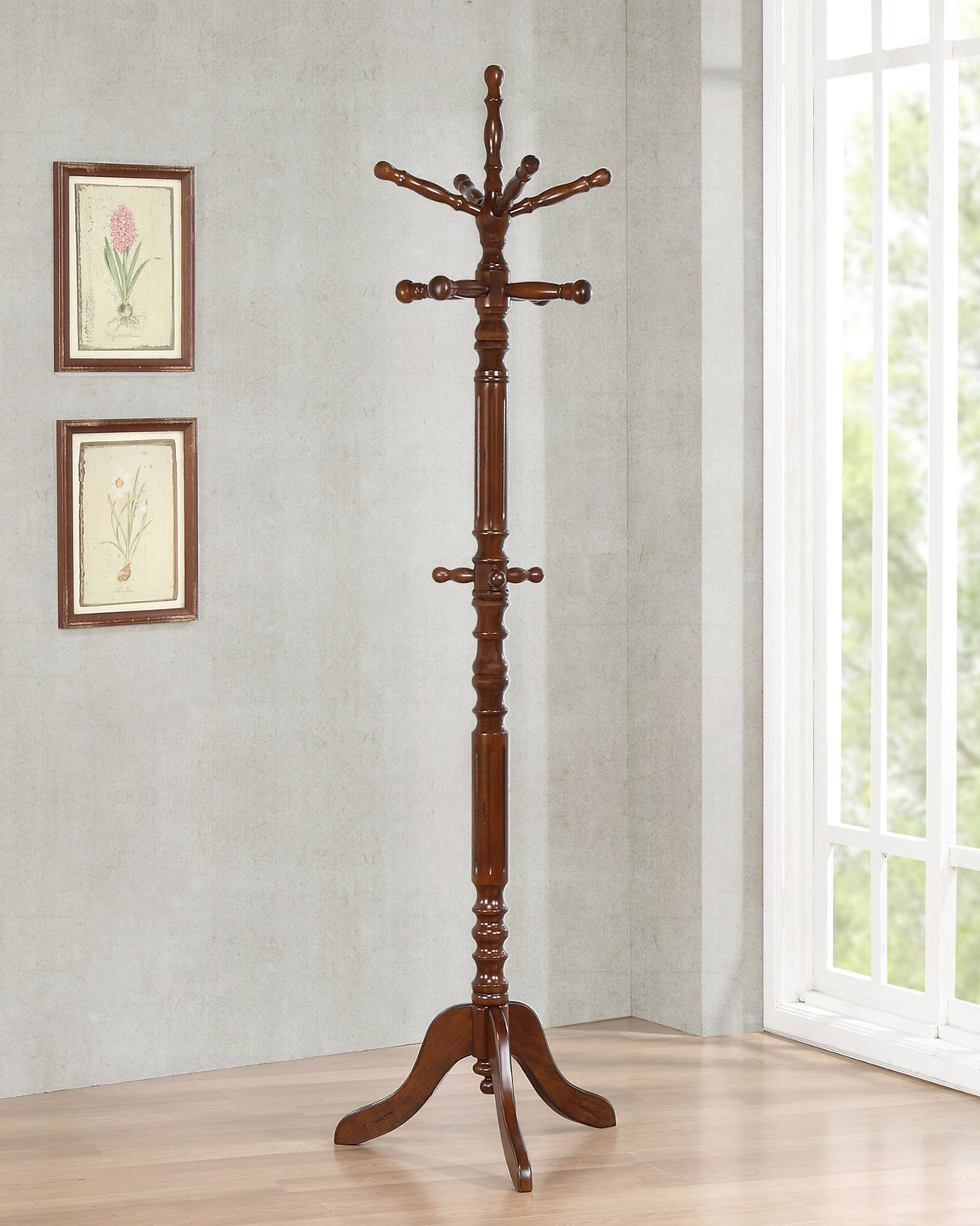 Achelle Coat Rack With 11 Hooks Tobacco