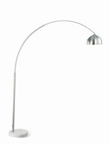 Krester Arched Floor Lamp Brushed Steel And Chrome