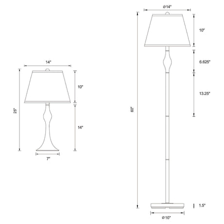 Griffin 3-Piece Slender Lamp Set Brushed Nickel