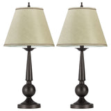 Ochanko Cone Shade Table Lamps Bronze And Beige (Set Of 2)