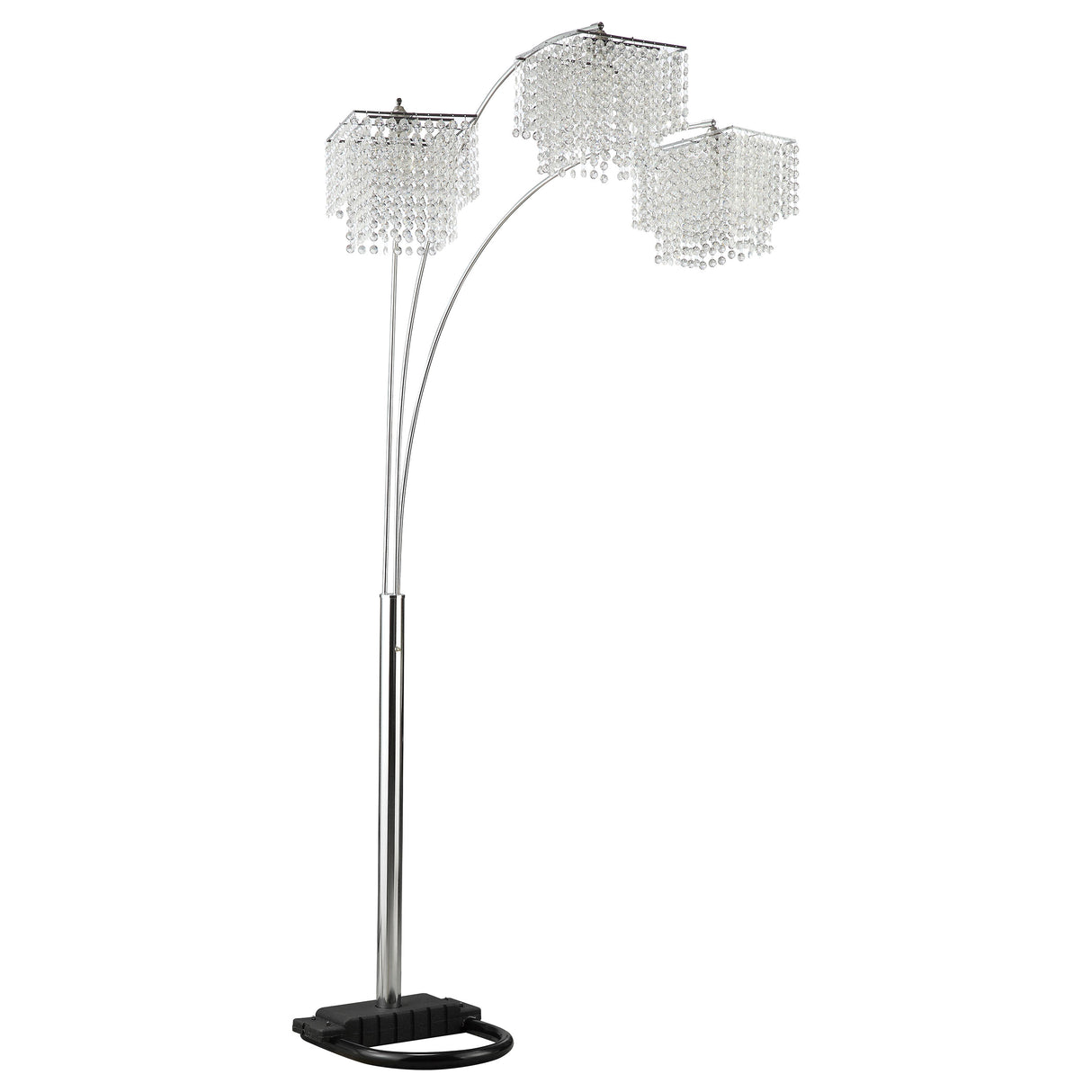 Miriam Crystal Drop Shade Floor Lamp Chrome