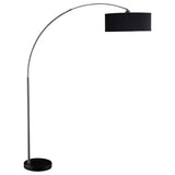 Kawke Drum Shade Floor Lamp Black And Chrome