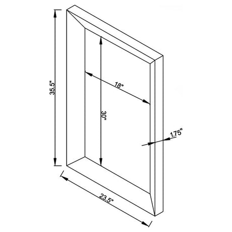 Pinciotti Rectangular Beveled Wall Mirror Silver