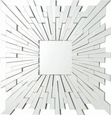 Brantley Square Sunburst Wall Mirror Silver