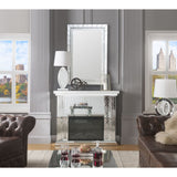 Nysa Mirrored & Faux Crystals Fireplace