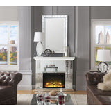 Nysa Mirrored & Faux Crystals Fireplace