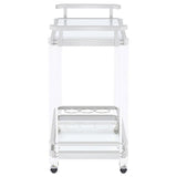 Jefferson 2-Tier Glass Serving Cart Clear