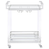 Jefferson 2-Tier Glass Serving Cart Clear