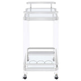 Jefferson 2-Tier Glass Serving Cart Clear