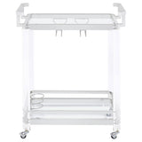 Jefferson 2-Tier Glass Serving Cart Clear