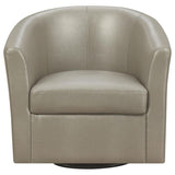 Turner Upholstery Sloped Arm Accent Swivel Chair Champagne