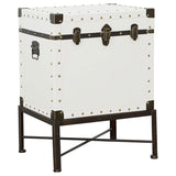 Nancy Accent Cabinet With Nailhead Trim White