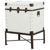 Nancy Accent Cabinet With Nailhead Trim White