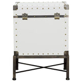 Nancy Accent Cabinet With Nailhead Trim White