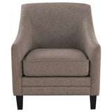 Liam Upholstered Sloped Arm Accent Club Chair Camel