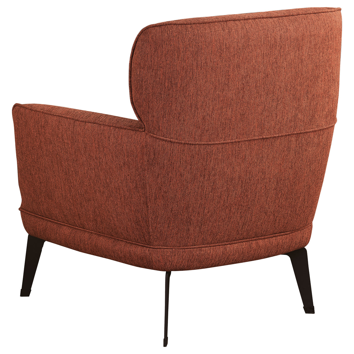 Andrea Upholstered Crecent Arm Accent Chair Orange