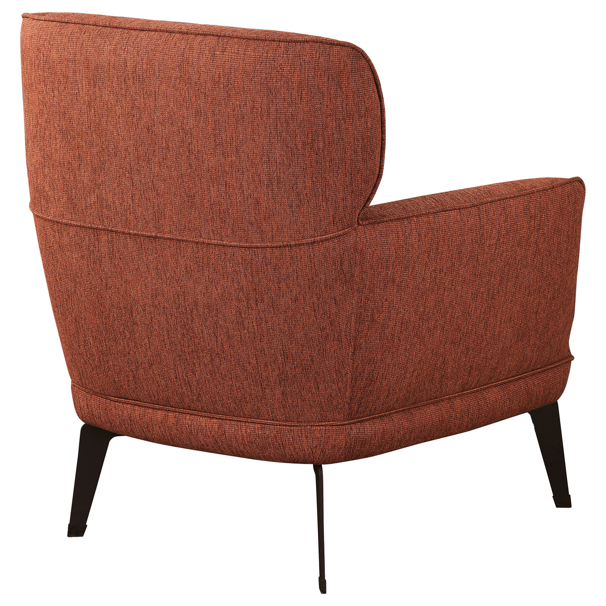 Andrea Upholstered Crecent Arm Accent Chair Orange