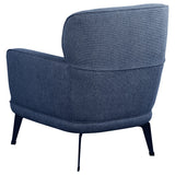 Andrea Upholstered Crecent Arm Accent Chair Blue