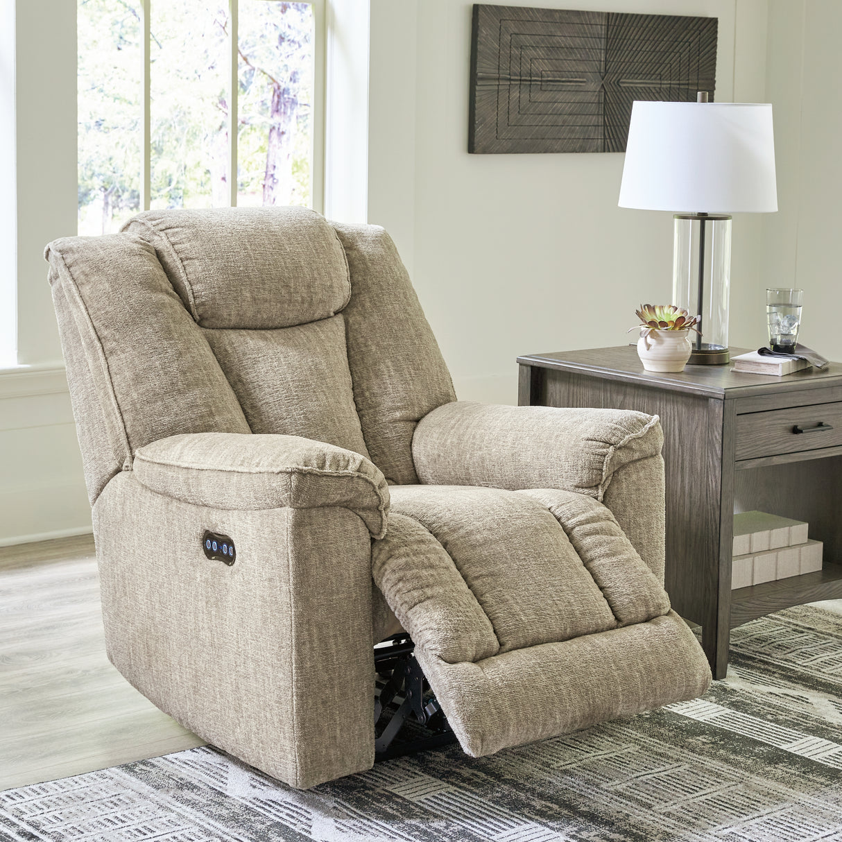 Hindmarsh Stone Power Reclining Sofa, Loveseat And Recliner