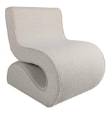 Ronea Boucle Upholstered Armless Curved Chair Cream