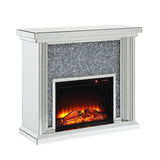 Noralie Mirrored & Faux Diamonds Fireplace