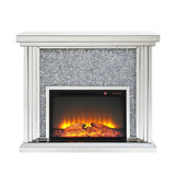 Noralie Mirrored & Faux Diamonds Fireplace