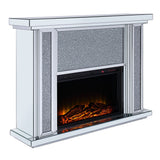 Nowles Mirrored & Faux Diamonds Fireplace