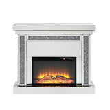 Noralie Mirrored & Faux Diamonds Fireplace