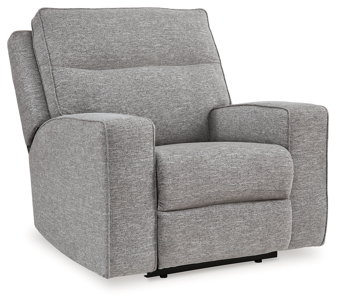 Biscoe Pewter Power Reclining Sofa, Loveseat And Recliner